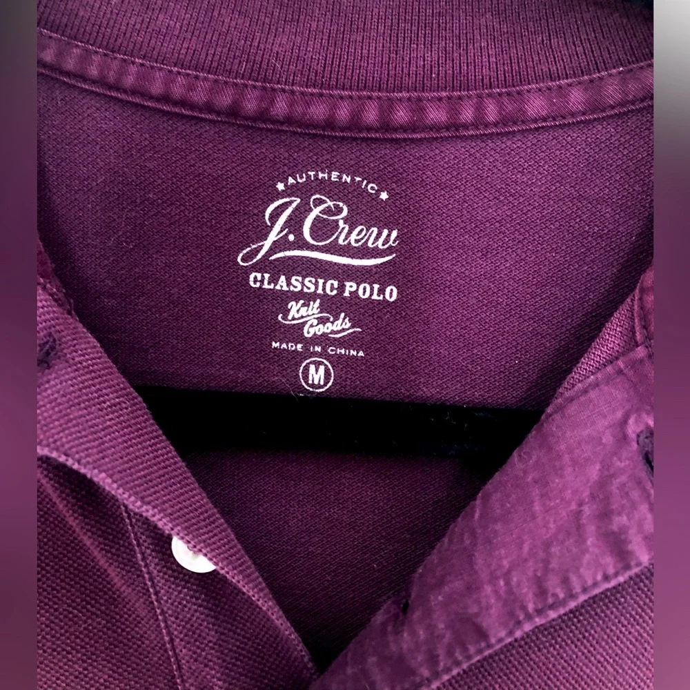 J. Crew Eggplant Maroon Purple J. Crew Classic Polo Shirt fall color